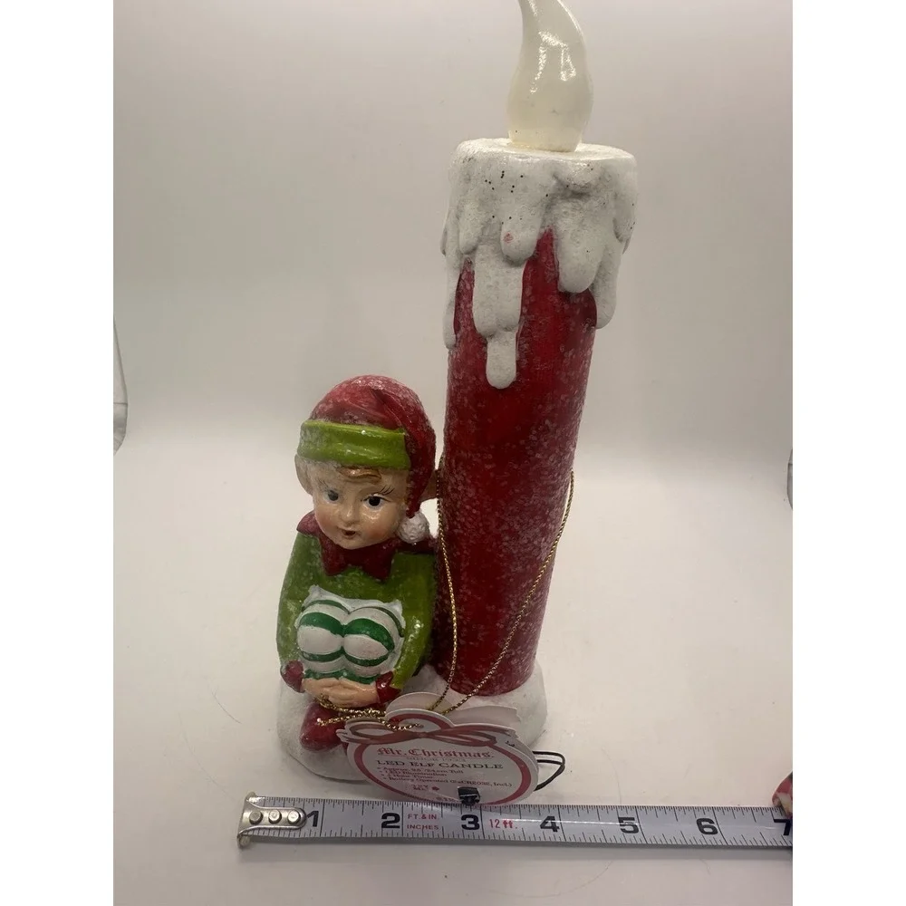 Mr Christmas Vintage LED Elf Candle 9.5